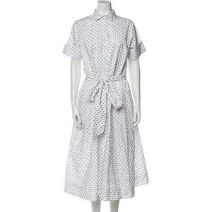 Lisa Marie Fernandez Polka Dot Cotton Midi Shirtdress M